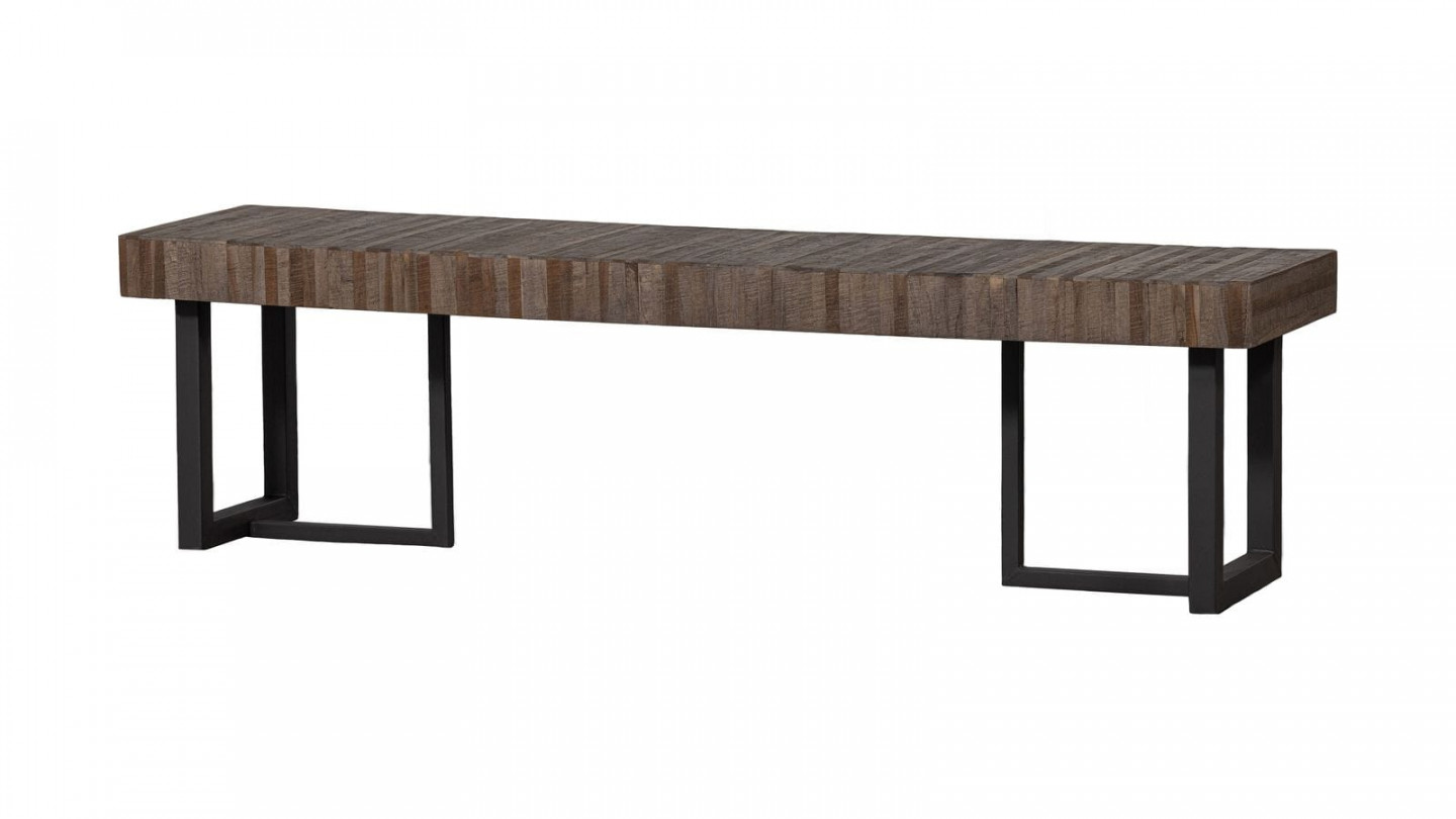 Banc de salle à manger en bois recyclés 160cm - Maxime