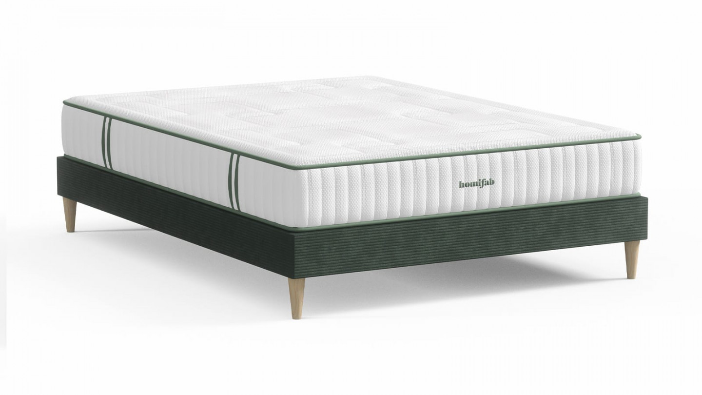 Matelas 180x200 cm Latex naturel et ressorts ensachés - 25 cm d'épaisseur - Spring Latex Luxury - Hbedding