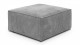 Pouf en velours côtelé gris clair - Livia