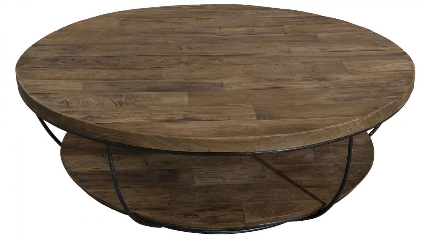 Gøran - Table basse coque noire double plateau 100 x 100 cm