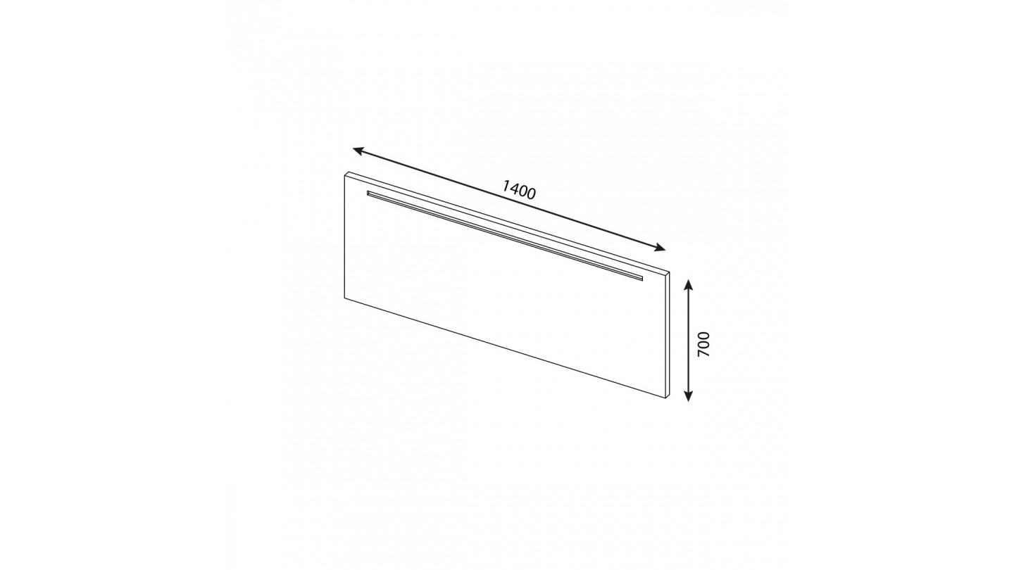 Meuble de salle de bain suspendu double vasque intégrée 140cm 4 tiroirs Blanc + miroir - Loft