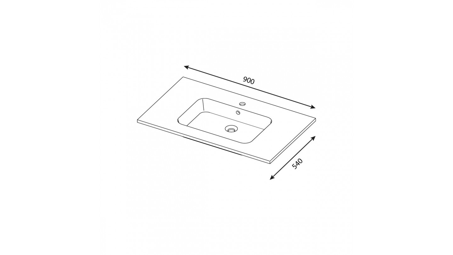 Meuble de salle de bain suspendu vasque intégrée 90cm 1 tiroir Noir + miroir + colonne ouverture droite - Loft