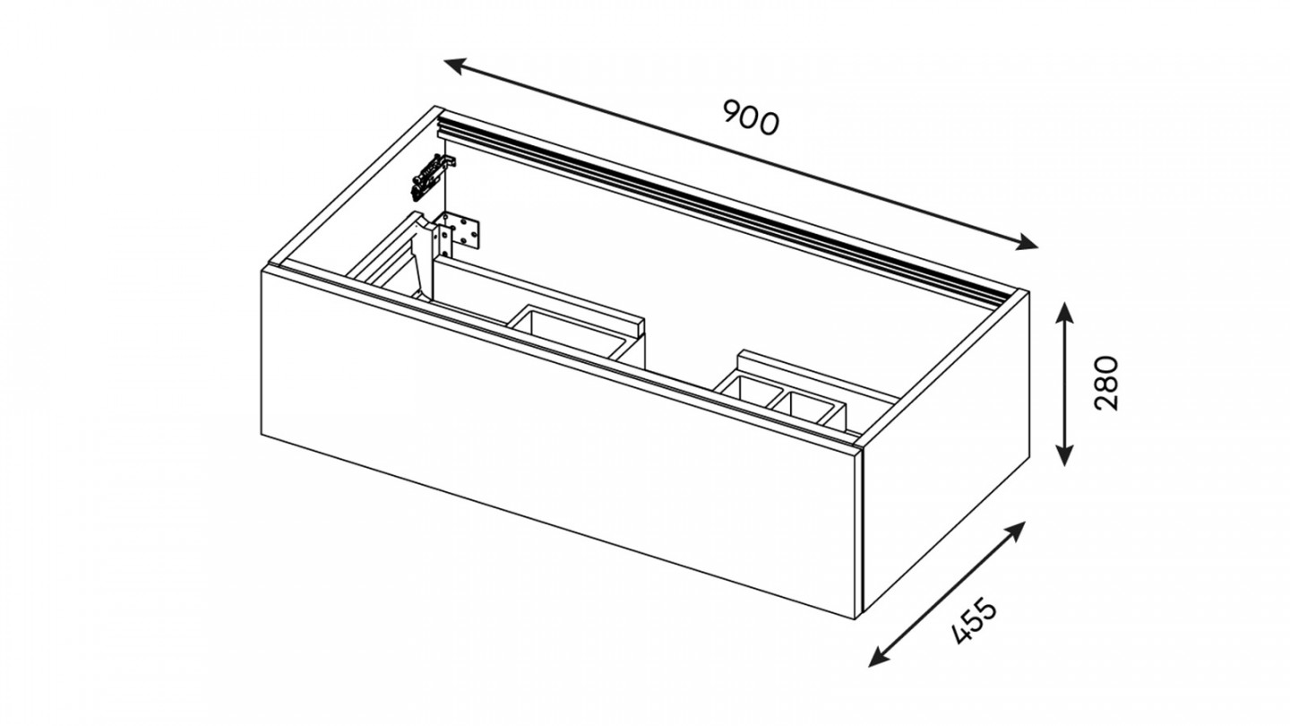 Meuble de salle de bain suspendu vasque à poser 90cm 1 tiroir Chêne clair + miroir + colonne ouverture gauche - Osmose