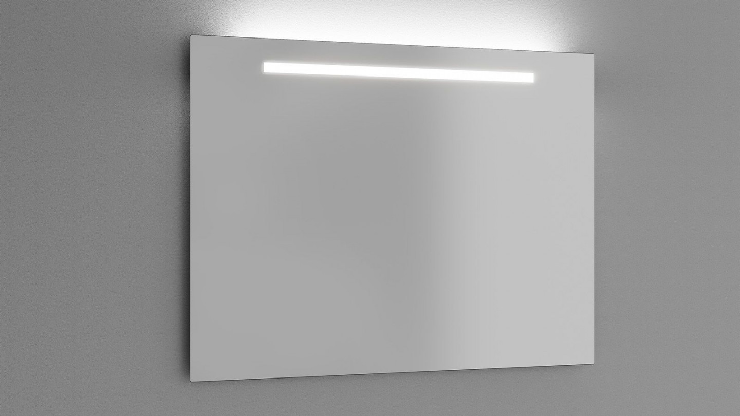 Meuble de salle de bain suspendu 2 vasques à poser 120cm 2 tiroirs Chêne clair + miroir + colonne ouverture droite - Osmose