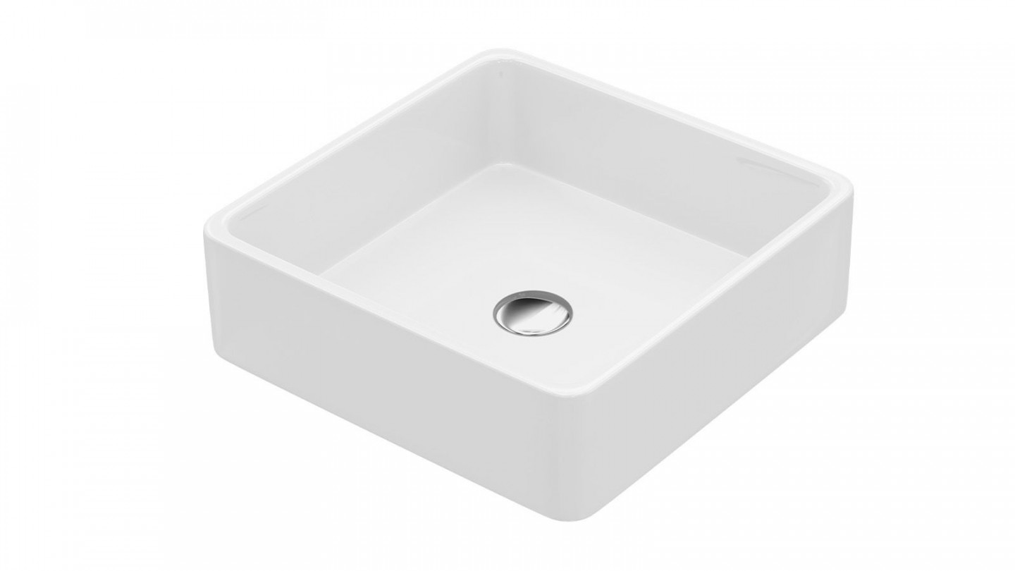 Meuble de salle de bain suspendu 2 vasques à poser 120cm 1 tiroir Blanc + miroir + colonne ouverture droite - Osmose