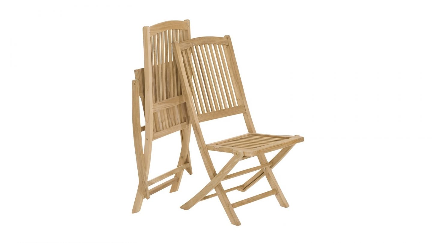 Lot de 2 chaises Lombock en teck – Collection Fun