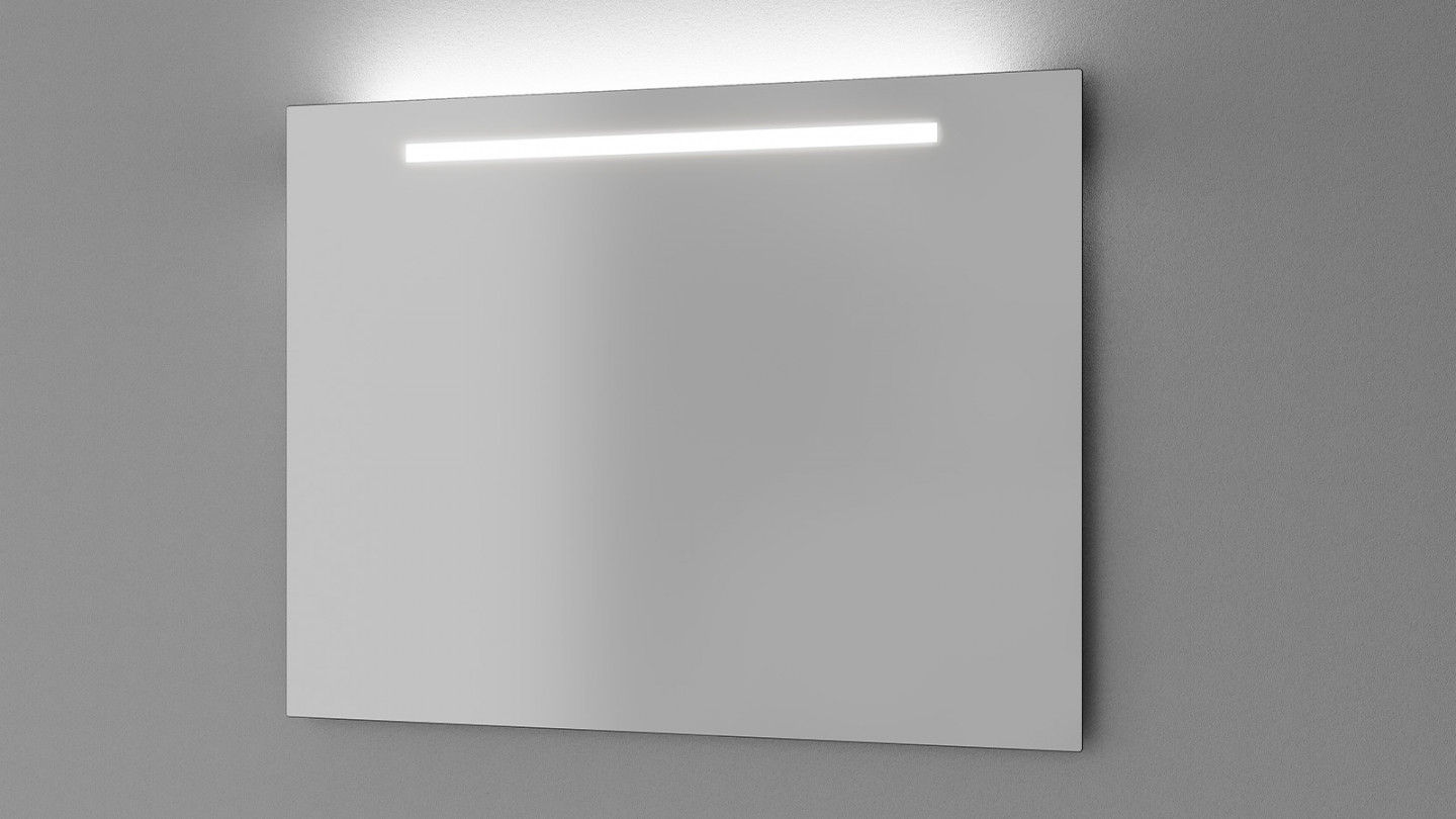 Meuble de salle de bain suspendu double vasque intégrée 120cm 1 tiroir Blanc + miroir + colonne ouverture gauche - Swing