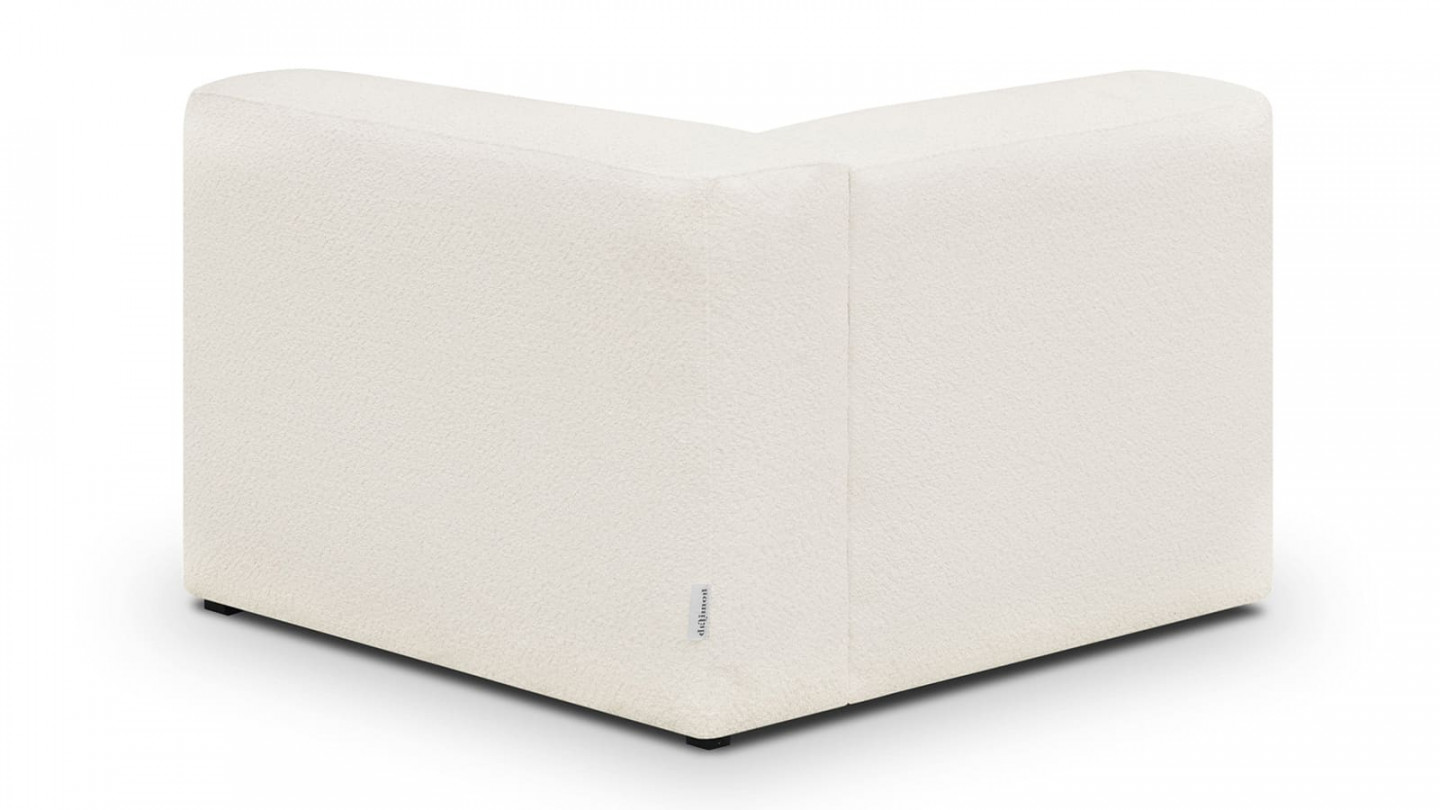 Canapé modulable 4 places en tissu bouclette écru - Modulo Canapé modulable 4 places en tissu bouclette écru - Modulo