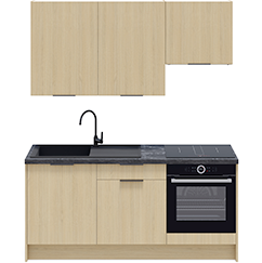 Ensemble kitchenette meuble bas & haut 180